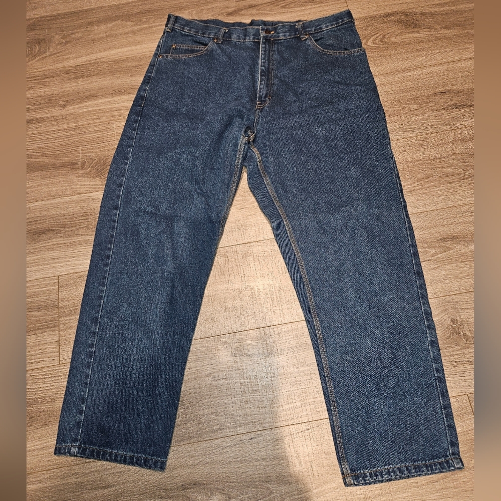 Berne Mens Stone Wash Dark 100% Cotton Classic 5-Pocket work cowboy Jean 40×30